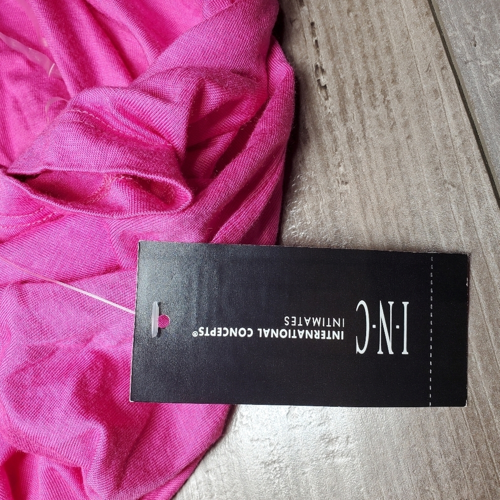 NWT INC International Concepts Intimates Pink Tee Size Large Divine Berry - Picture 5 of 12
